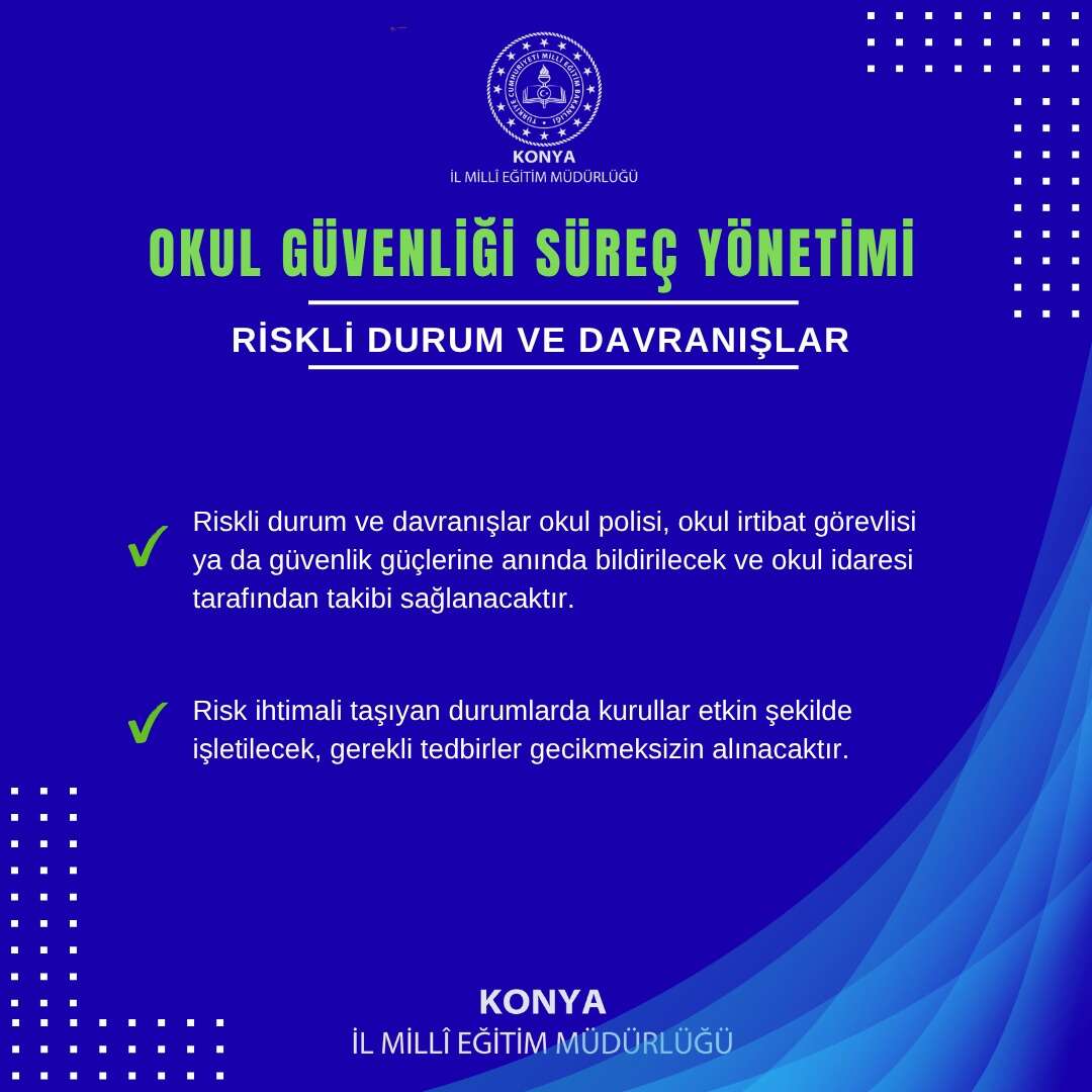 Konya’daki okullara yeni güvenlik kuralları getirildi 18